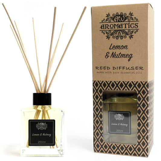 200ml Lemon & Nutmeg Essential Oil Reed Diffuser - www.bryde.lt