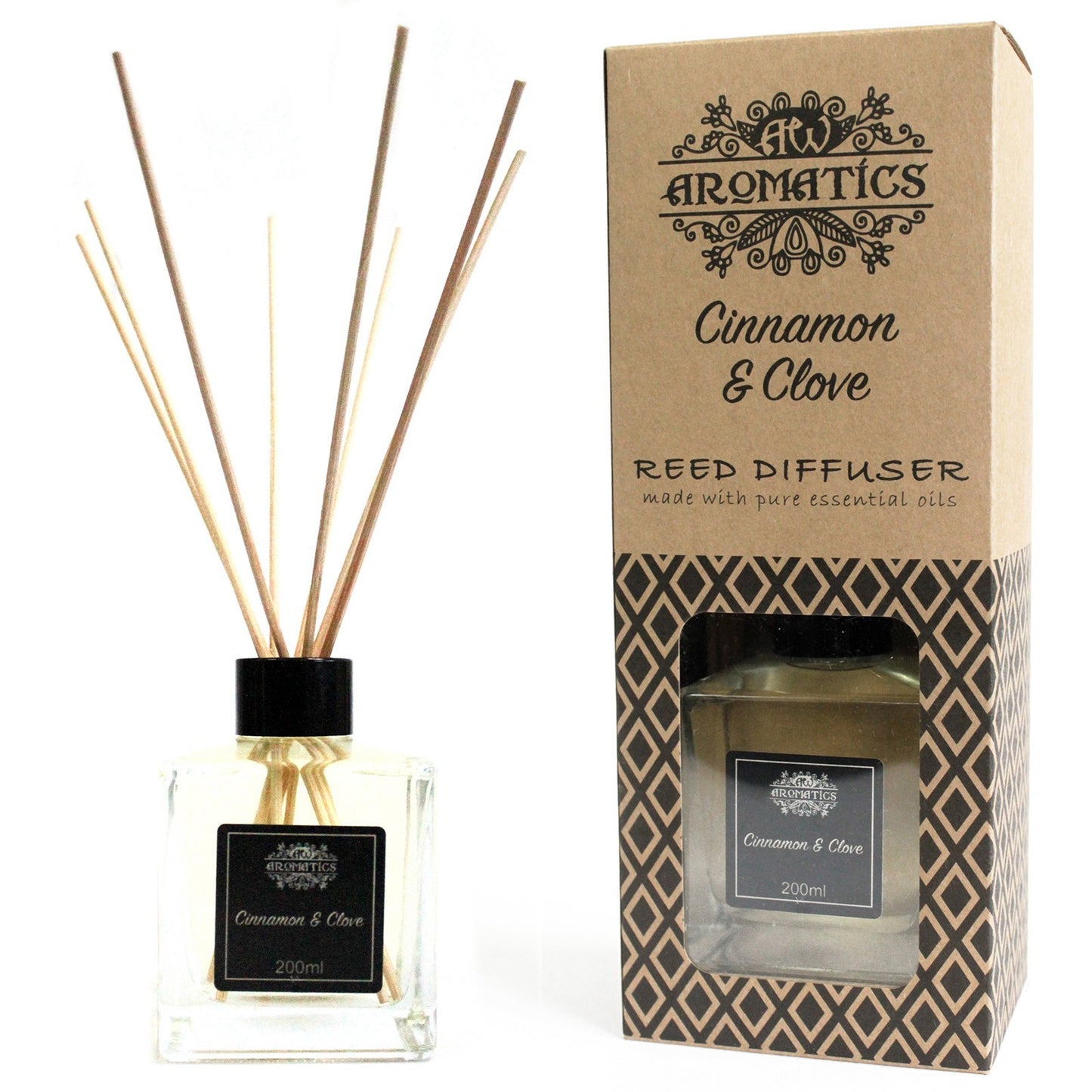 200ml Cinnamon & Clove Essential Oil Reed Diffuser - www.bryde.lt