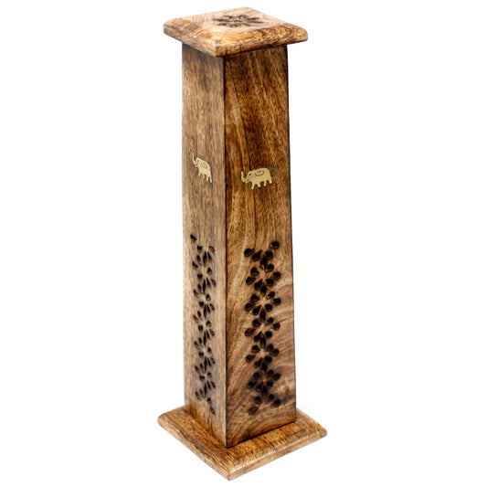 Tapered Incense Tower - Mango Wood - www.bryde.lt