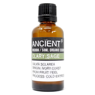 Clary Sage Organic Essential Oil 50ml - www.bryde.lt