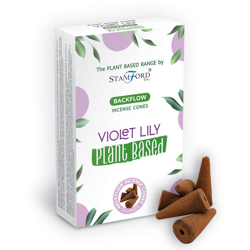 Plant Based Backflow Incense Cones - Violet Lilly - www.bryde.lt