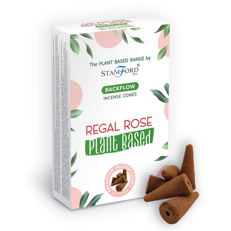 Plant Based Backflow Incense Cones - Regal Rose - www.bryde.lt