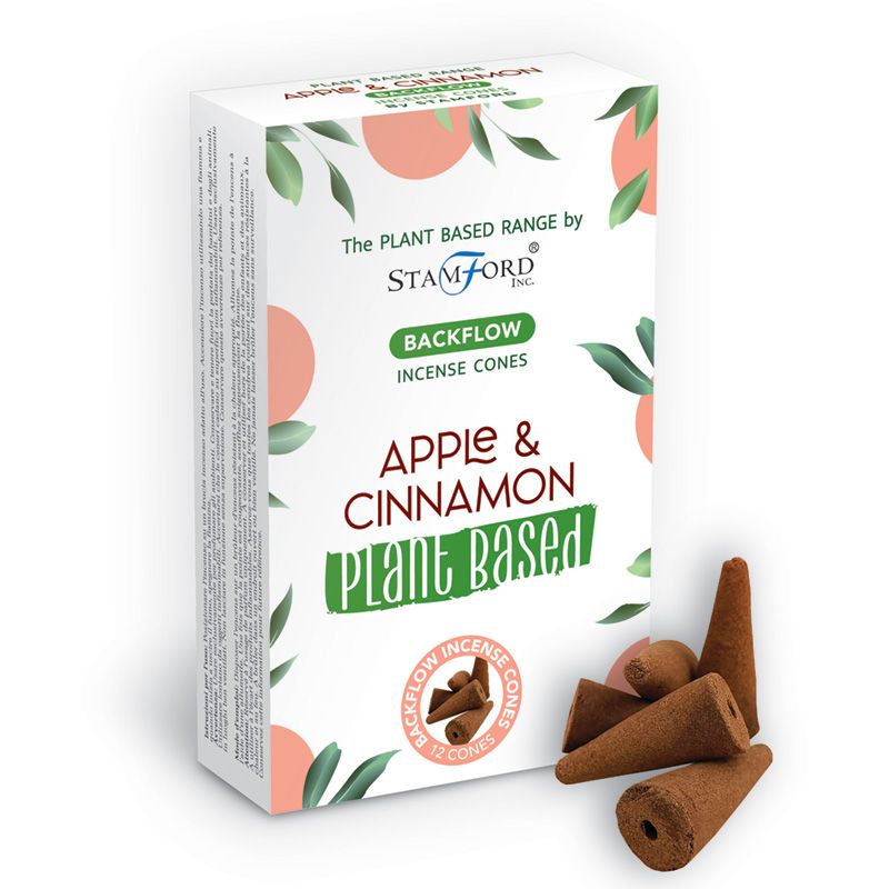 Plant Based Backflow Incense Cones - Apple & Cinnamon - www.bryde.lt