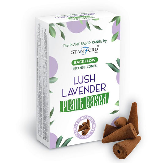 Plant Based Backflow Incense Cones - Lush Lavender - www.bryde.lt