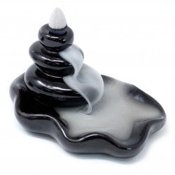 Back Flow Incense Burner - Large Pebbles into Pool - www.bryde.lt