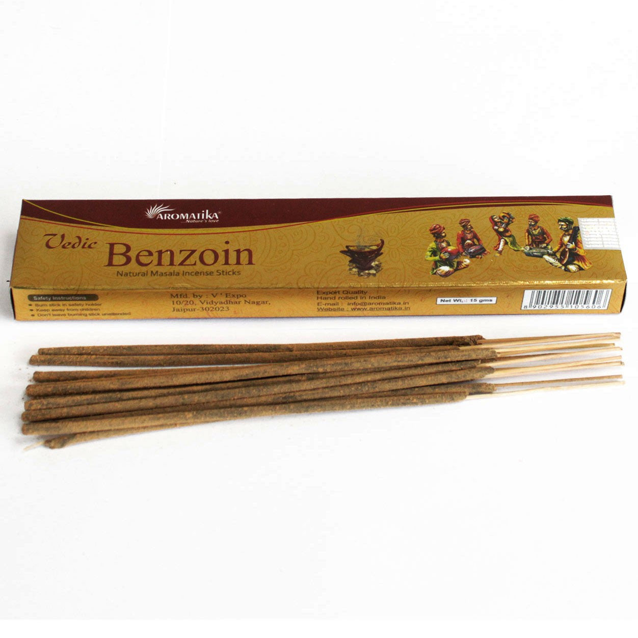 Vedic Incense Sticks - Benzoin - www.bryde.lt