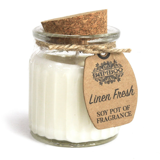 Linen Fresh Soy Pot of Fragrance Candles - www.bryde.lt